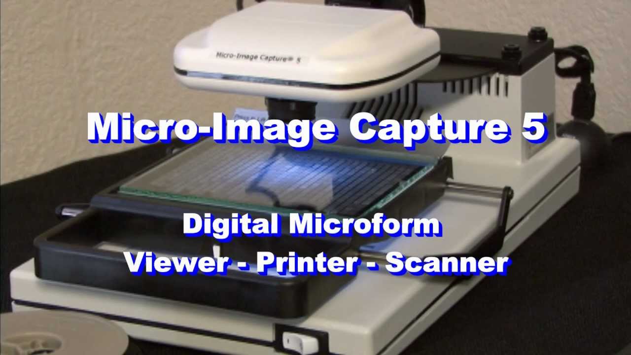 Micro-Image Capture 5 Digital Microfilm Scanner w 7-48X Zoom