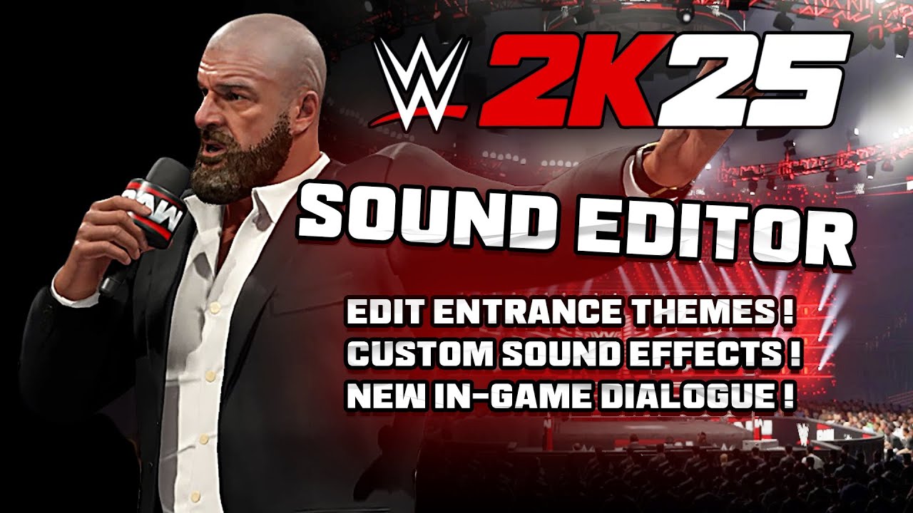 WWE 2K25 — добавляйте собственные звуки и меняйте темы входа с помощью редактора звуков!