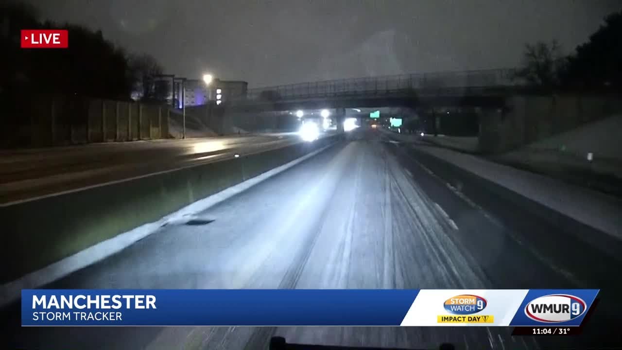 Snow, sleet make roads slick across New Hampshire, continuing through Friday morning