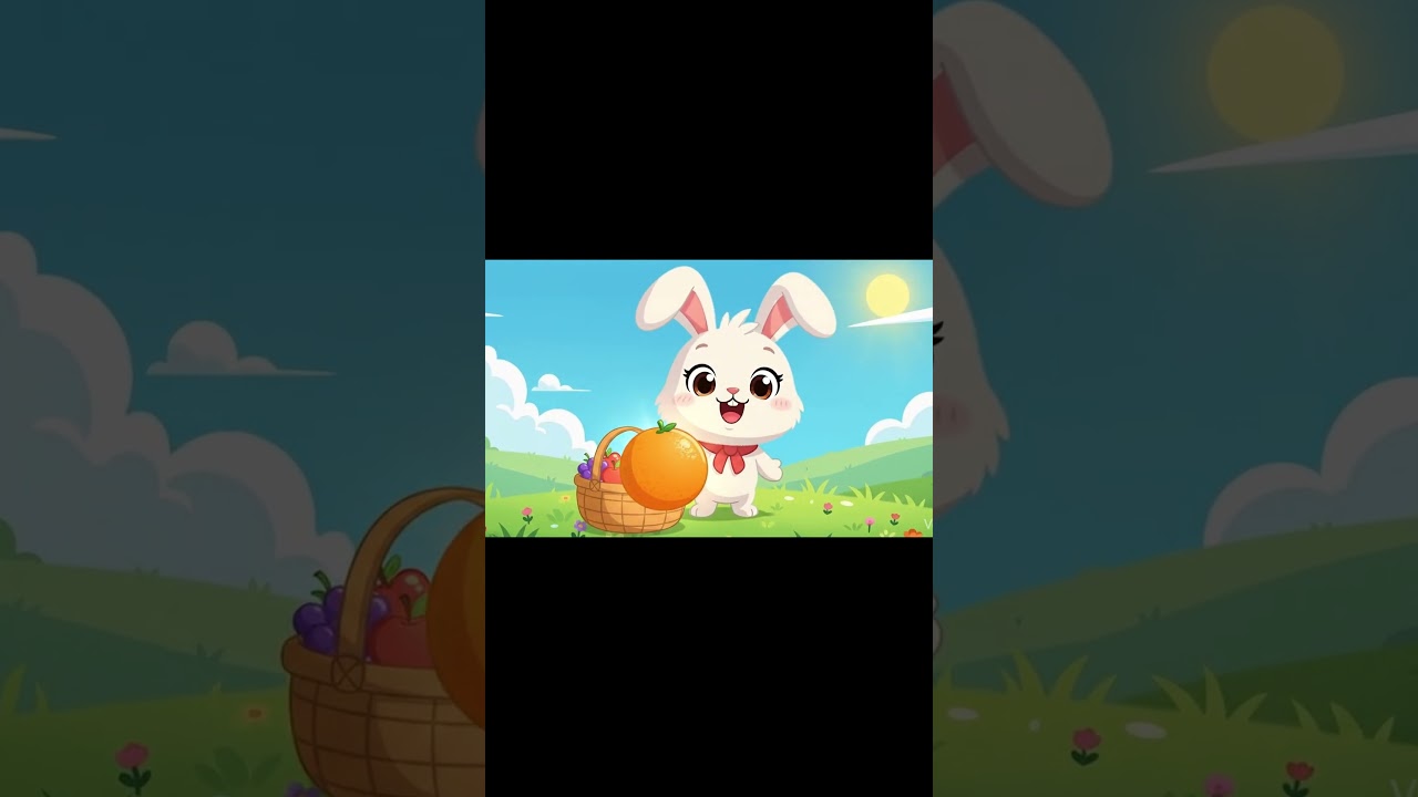 🐰🍎 Bunny Learns Fruit Names  Fun Kids Learning 