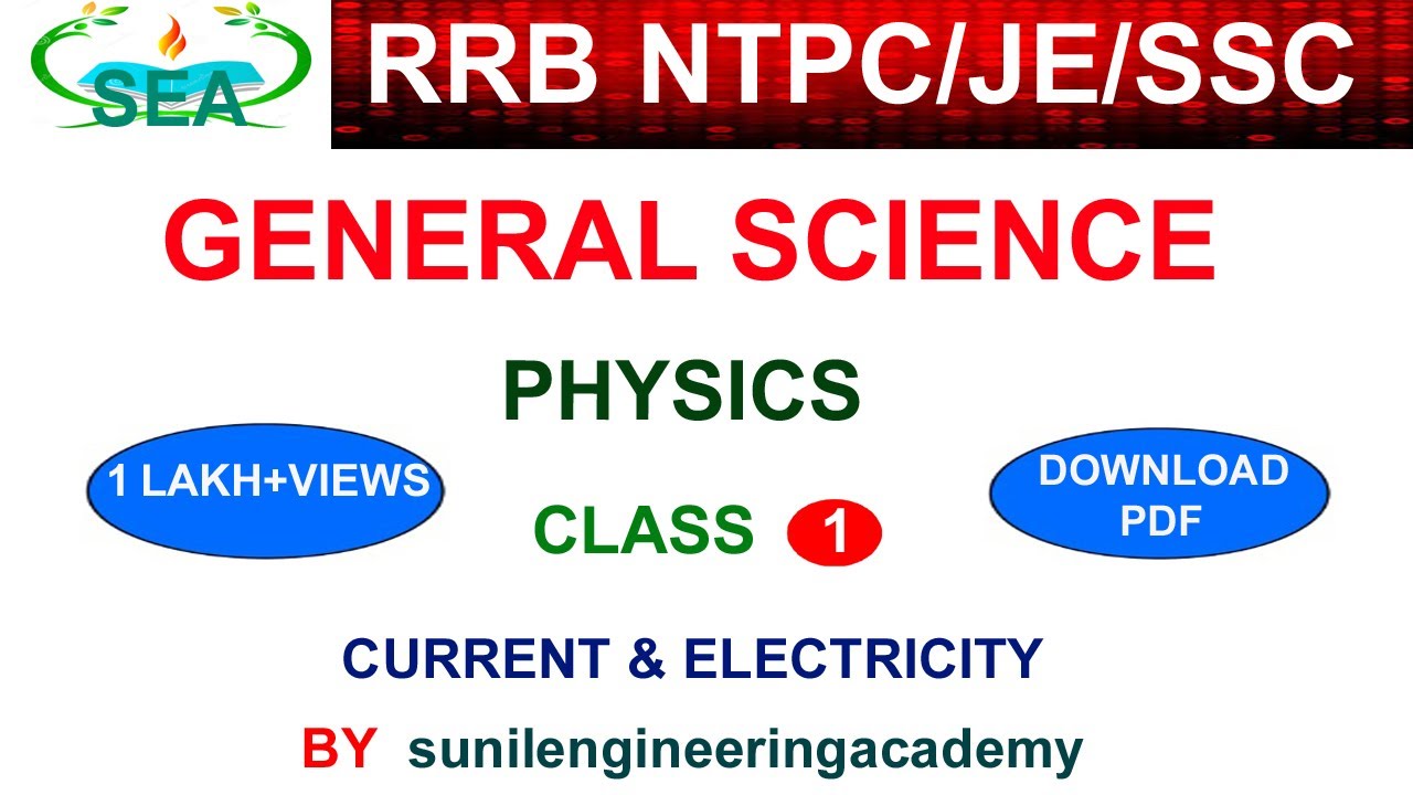 General Science Physics Class 1 | RRB JE 2026, ALP, NTPC, GROUP D & SSC JE 2026