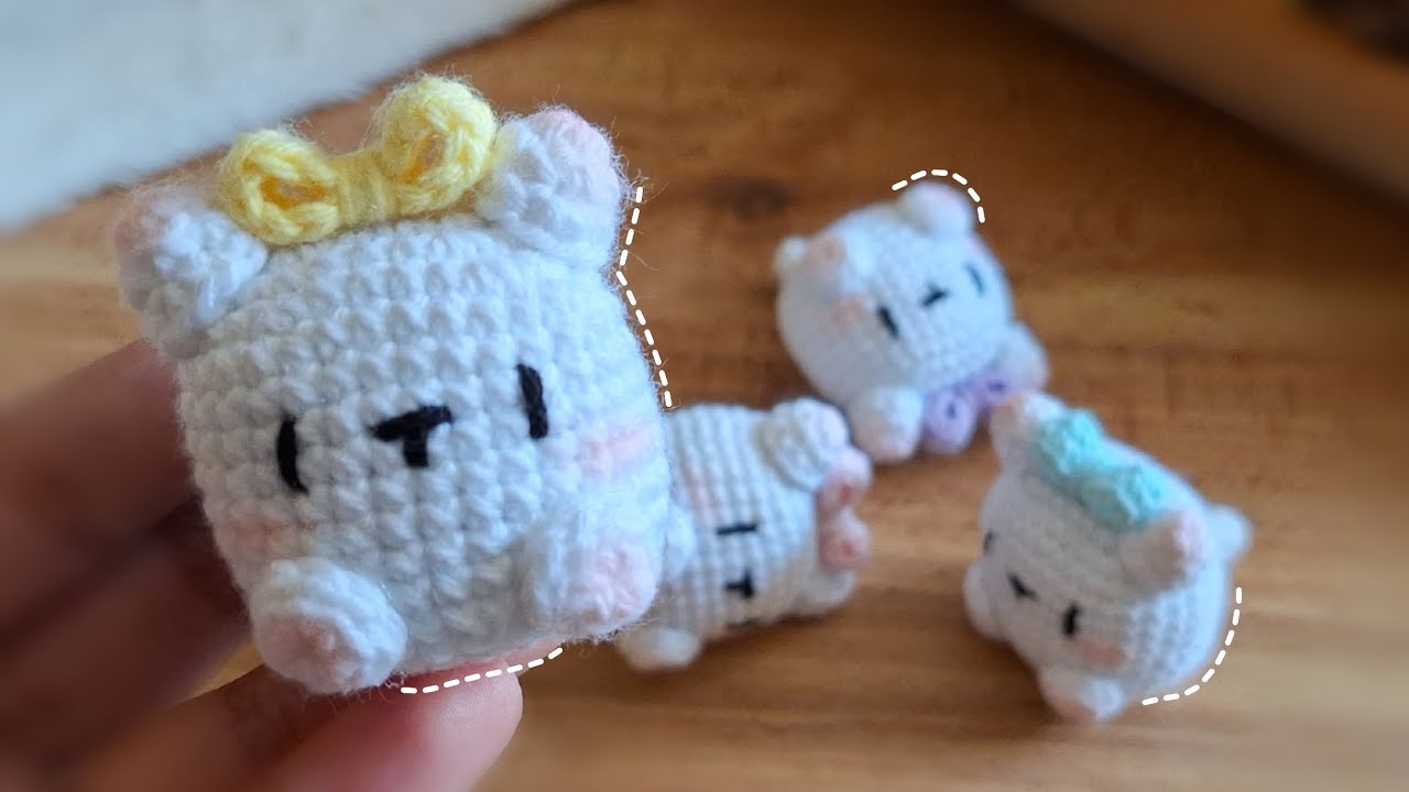 MINI MICHIS 🐱 tutorial crochet 🤍