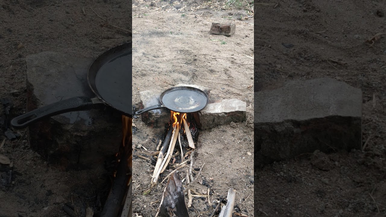 What happens when you add water to boiling oil #villagecooking #cook #foodie