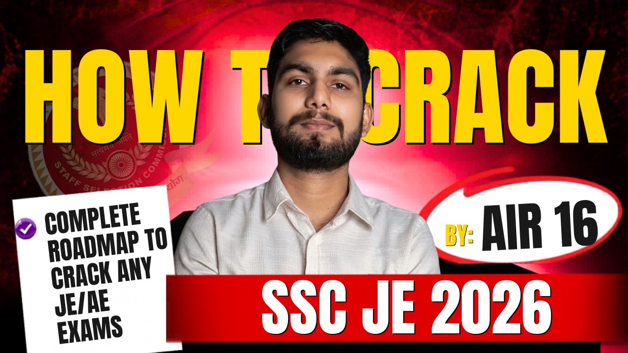 How to Crack SSC JE in 1st Attempt | Full guide By AIR 16