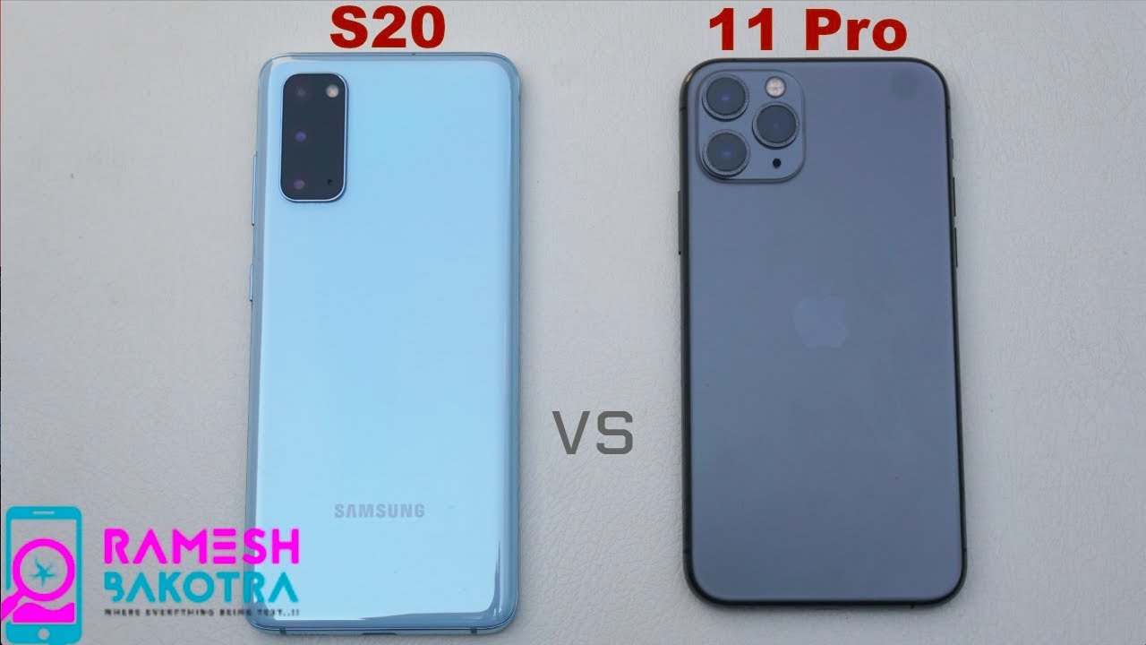 Samsung Galaxy S20 vs iPhone 11 Pro SpeedTest and Camera Comparison