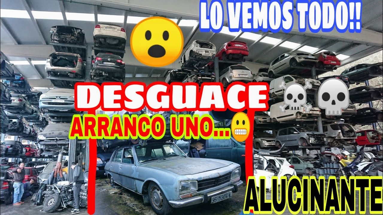 Gran DESGUACE de COCHES y MOTOS usados 😍Lo vemos todo y arranco uno...😵😬