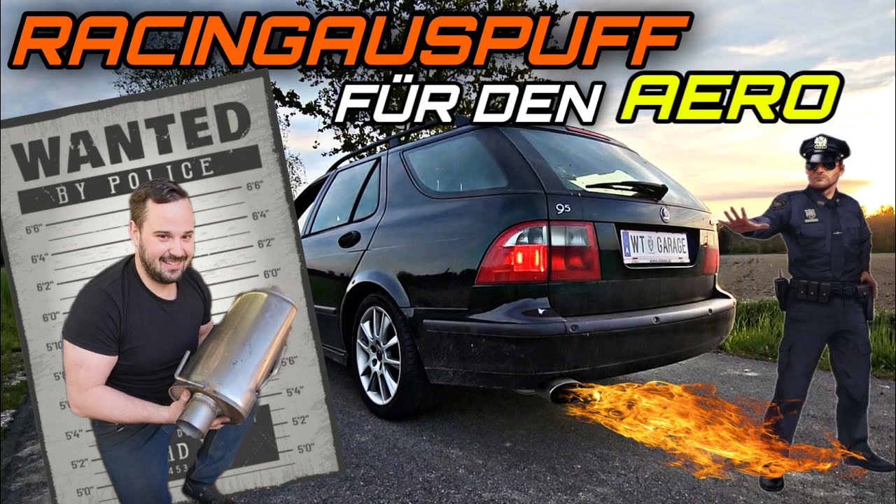 ILLEGALER RACINGAUSPUFF für das SAAB 9-5 AERO Projekt - JT3 laute Version + Downpipe | WT-GARAGE