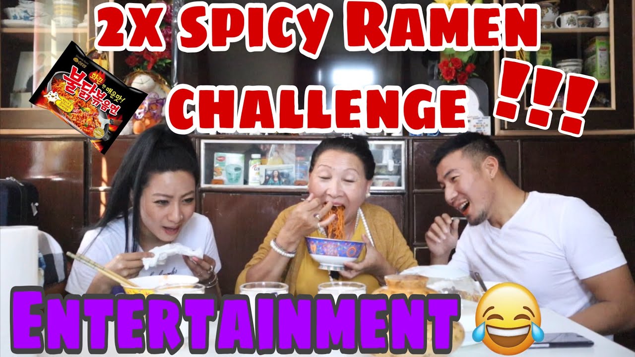 Spicy Ramen challenge || mom and sister || Entertainment || Tibetan Vlogger || Bir ||
