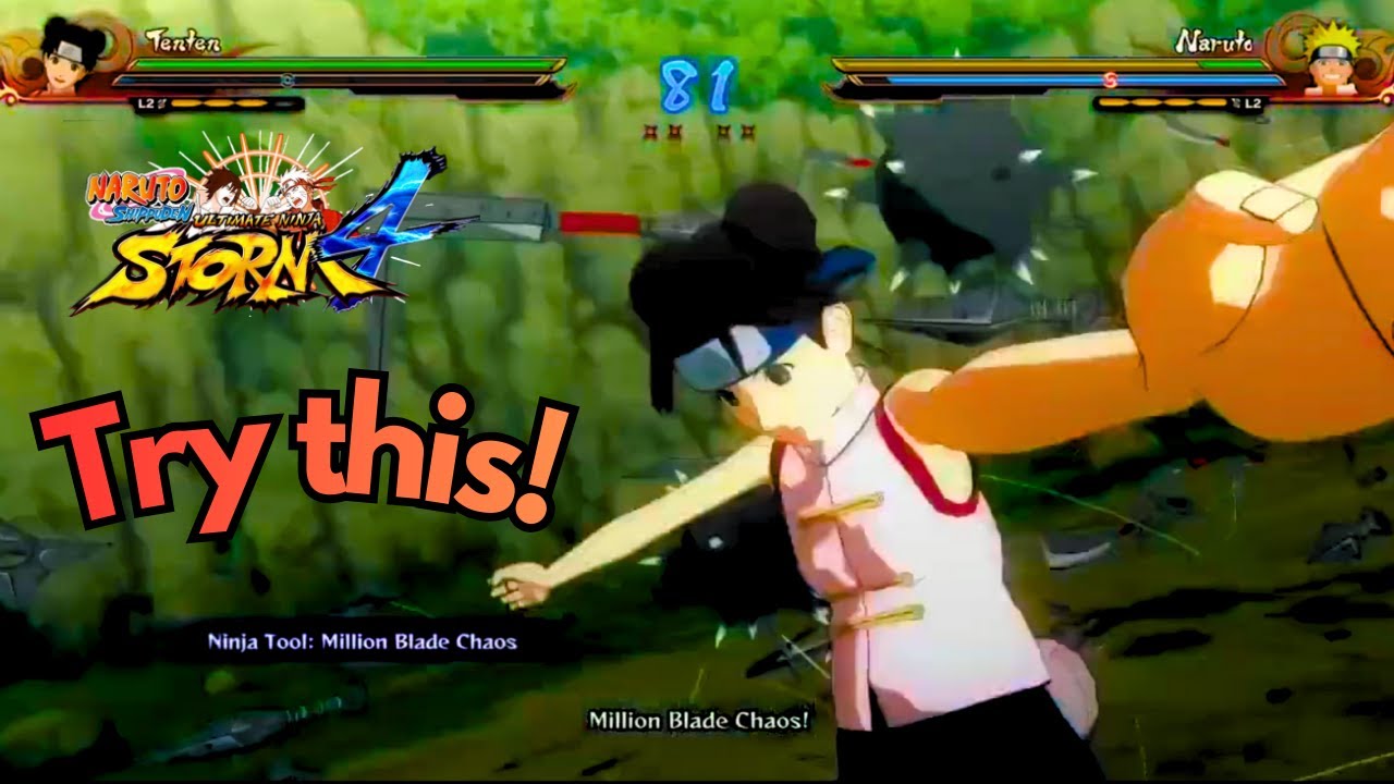 Teen Tenten combo in Naruto Storm 4 (2026)