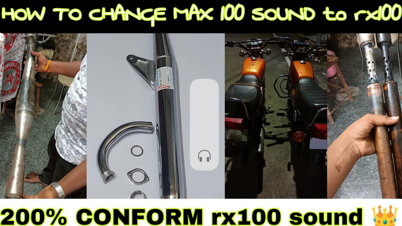 HOW TO CHANGE 😵‍💫 MAX 100 SOUND 📯TO RX100 SOUND 💥🤯 200% CONFORM 💥👑 #100cc #RX100 #trf #tamil #100cc