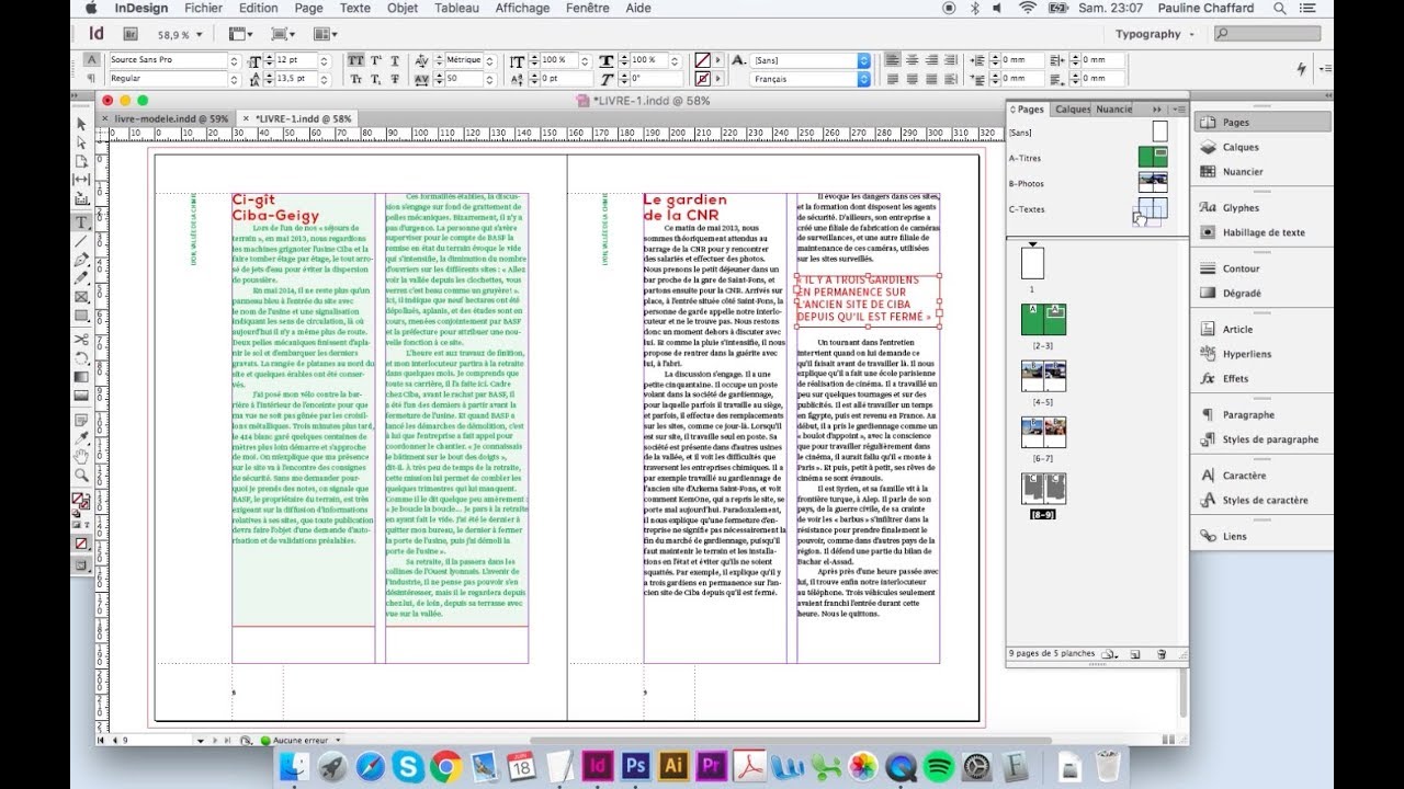 Créer un livre avec InDesign