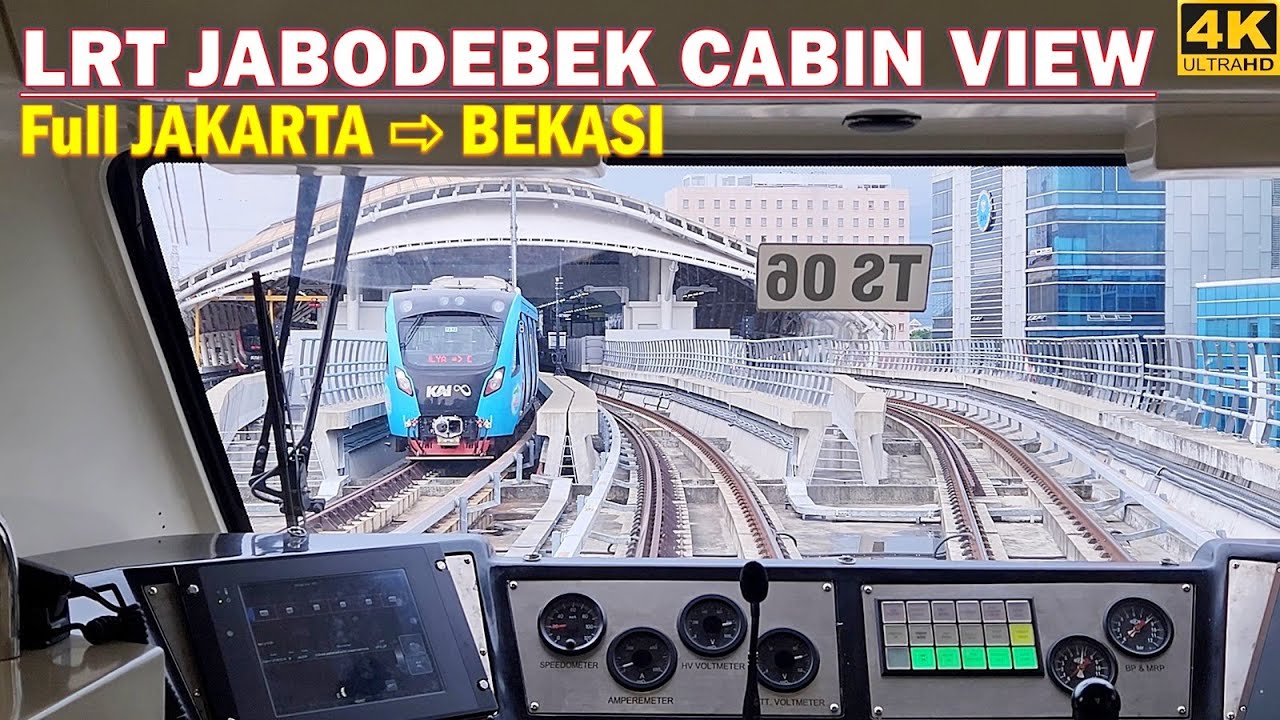 [Full] Cabin view LRT Jabodebek❗Jakarta to Bekasi - Dukuh Atas LRT Station to Stasiun Bekasi Barat