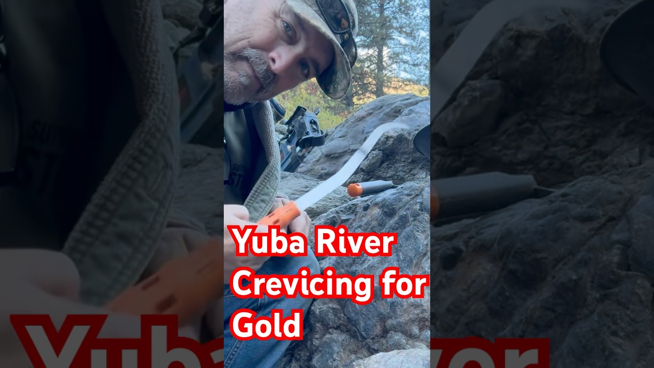 Yuba River Crevicing for Gold #goldprospecting #gold #goldhunters #goldpanning #treasure  #goldhunt