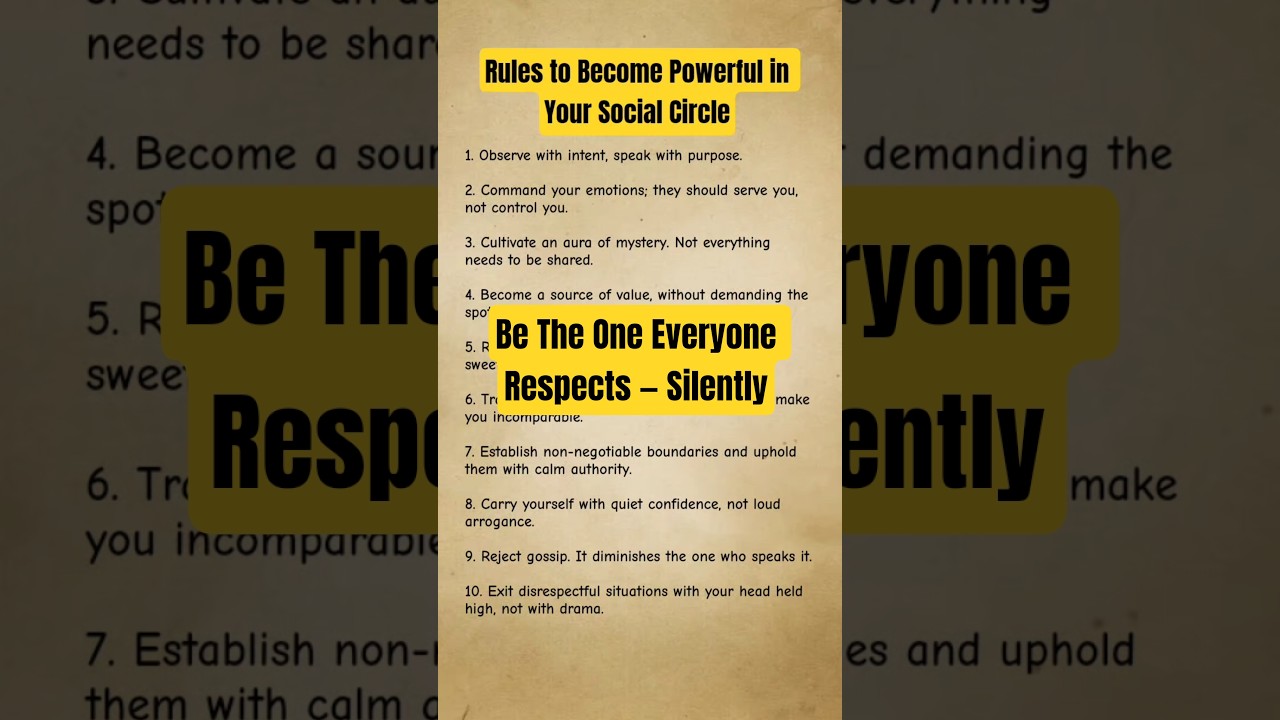 10 Rules to Become the Most Powerful Person in Any Social Circle | Social Mastery Psychology 