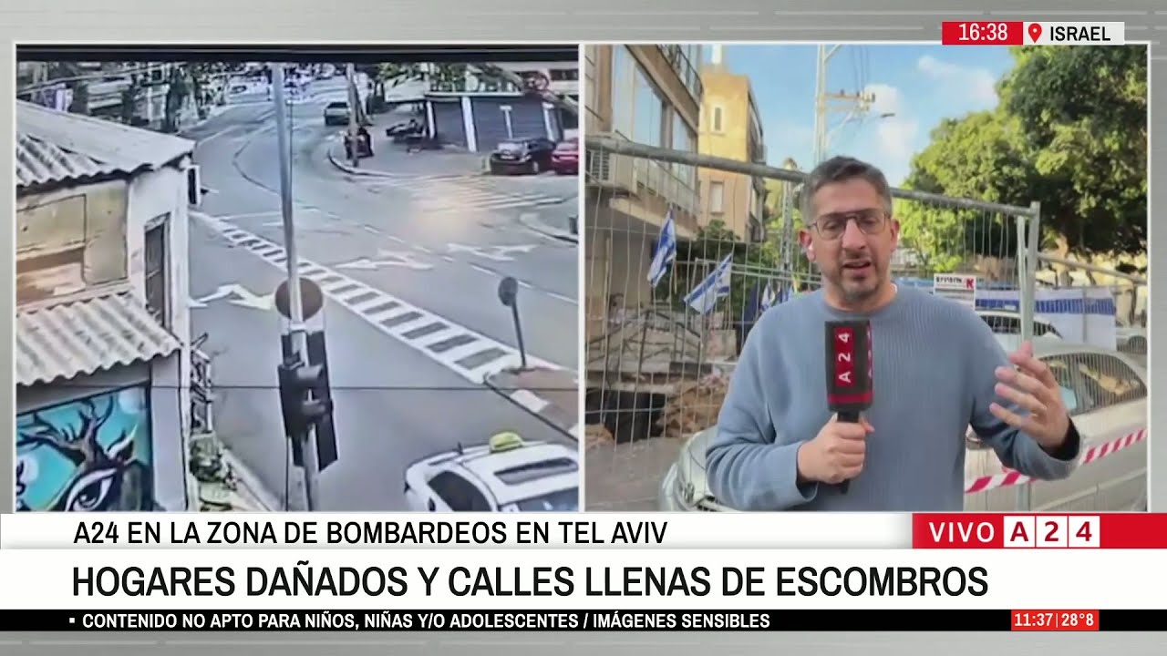 🔴 CONFLICTO EN MEDIO ORIENTE: ATAQUES DE RACIMO IRANÍES CAUSARON GRAVES DAÑOS EN TEL AVIV