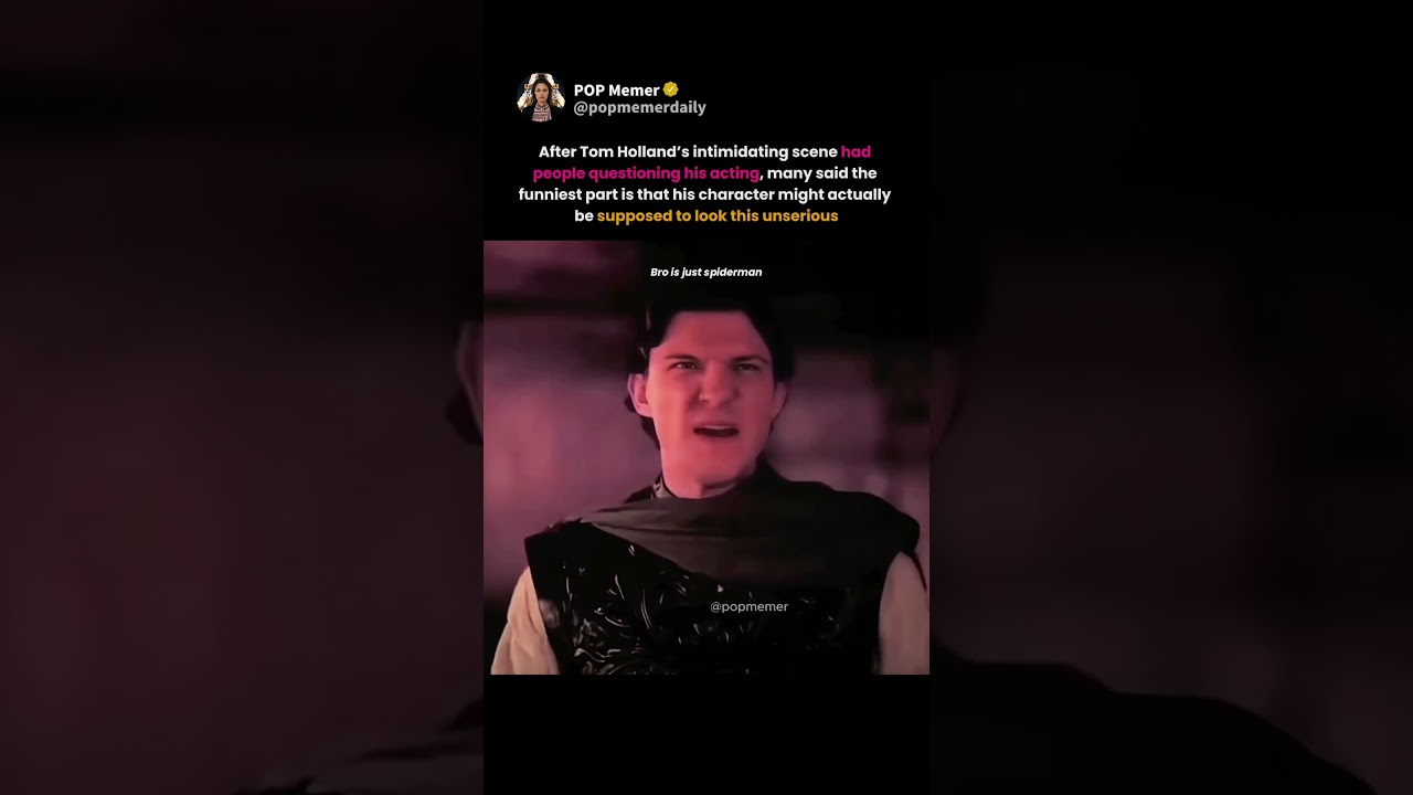tom holland's intimidating scene has fans asking if he actually meant to look unserious #tomholland