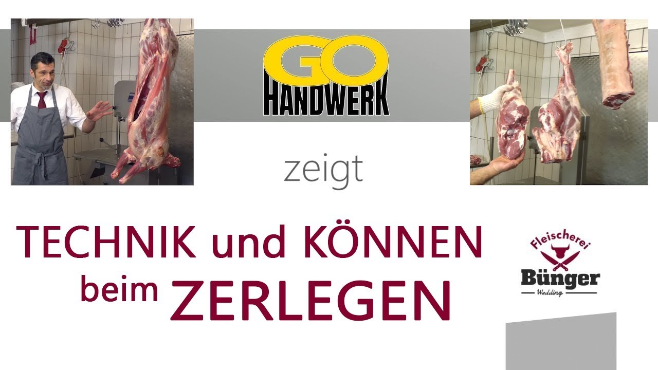 Technik und Können beim Zerlegen eines Lamms