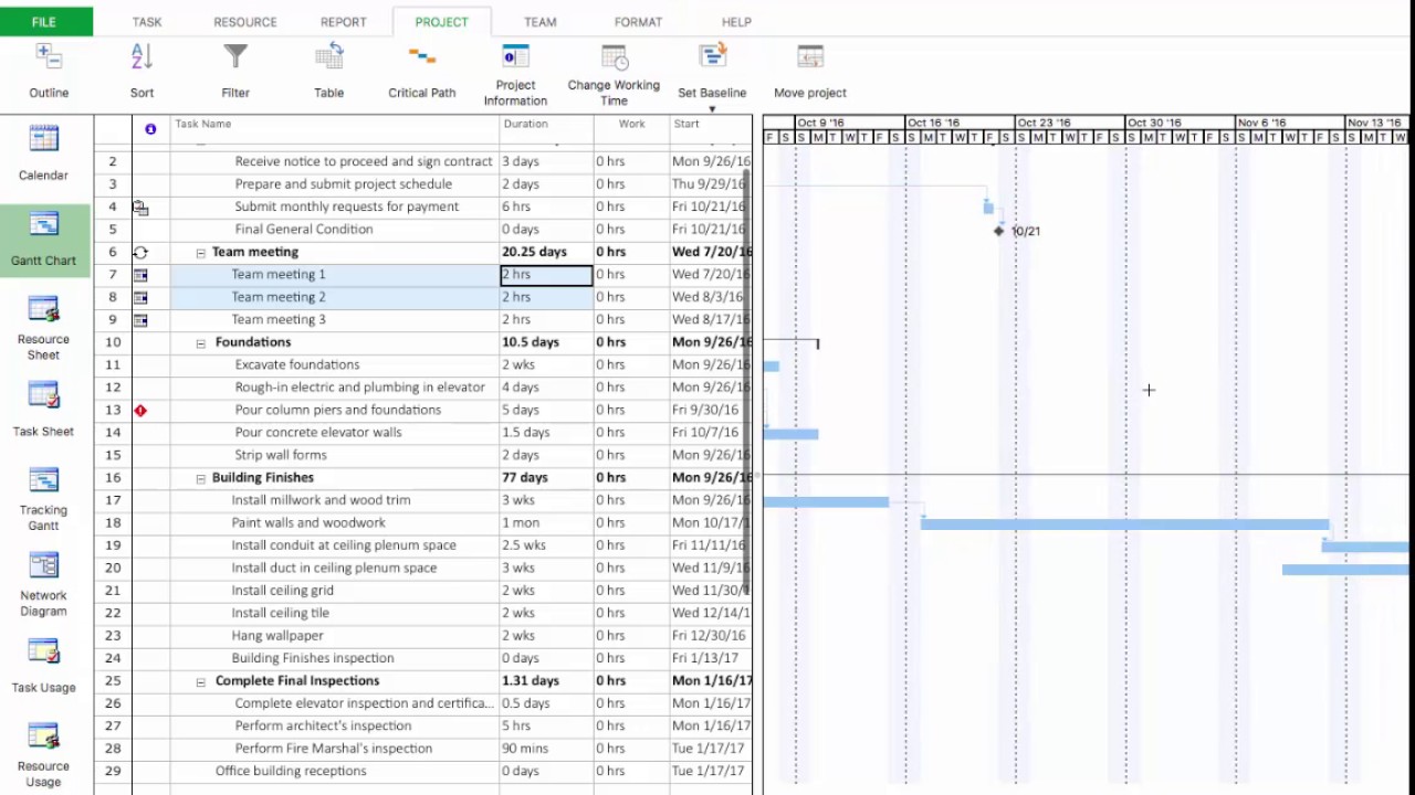 Project Plan 365 Working with Calendars