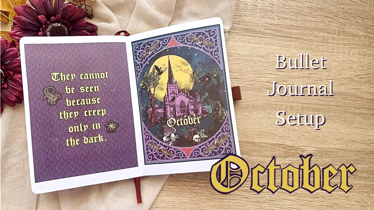 October 2026 | PLAN WITH ME | Gothic Spooky Theme 🦂 Bullet Journal Setup