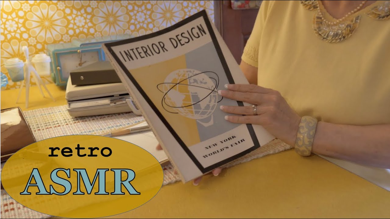 Retro Interior Design ASMR ✨🛋️  Fabric Scratching, Formica Samples, Vintage Magazine ✨ Soft Spoken