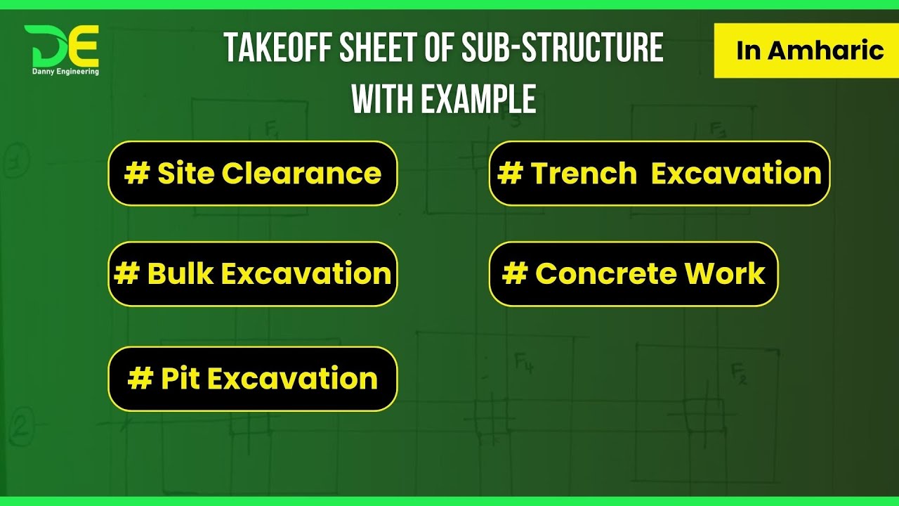(Quantity Surveying) Takeoff Example of a typical building on Sub-Structure | trench excavation