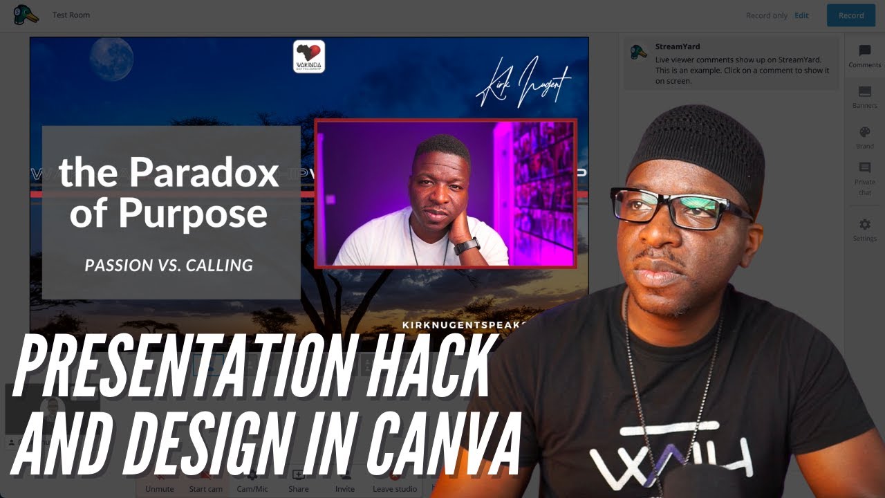 STREAMYARD PRESENTATION HACK AND DESIGN IN CANVA | Shock your Viewers with this Setup