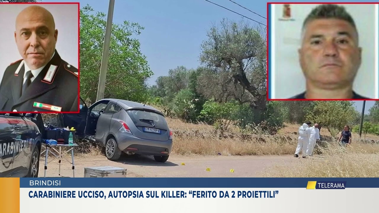 Carabiniere ucciso, autopsia sul killer: “Ferito da 2 proiettili”