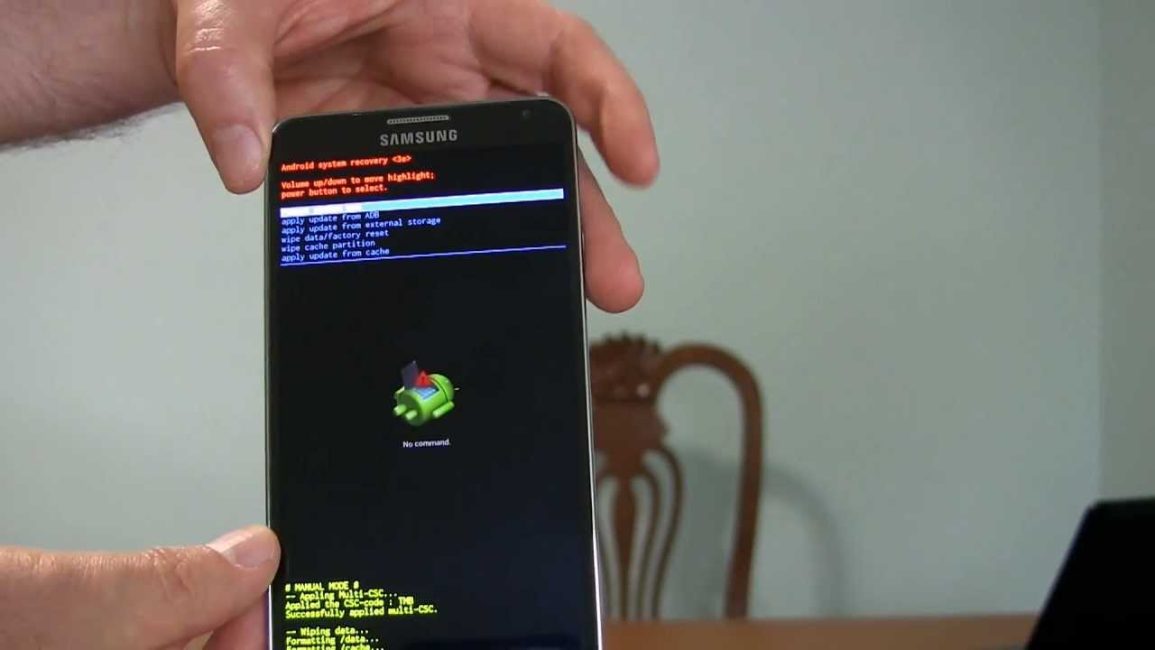 Galaxy Note 3 — как выполнить сброс настроек к заводским с помощью аппаратных кнопок