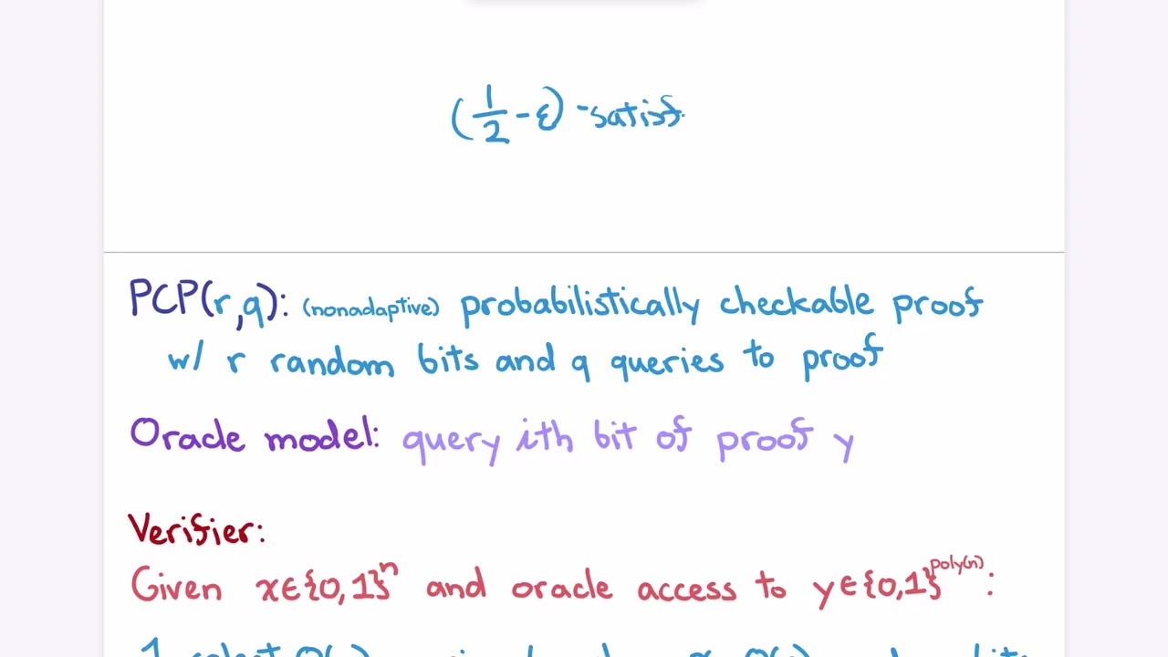 Probabilistically checkable proofs, part 1