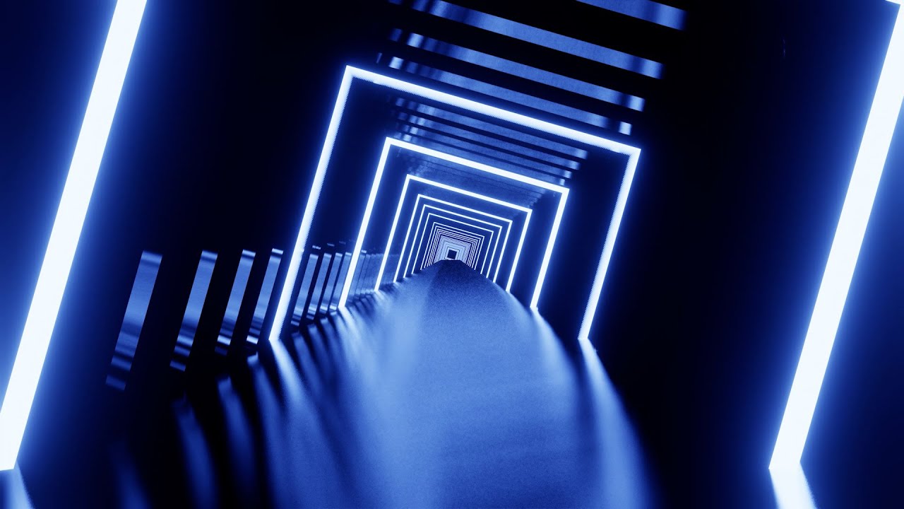 light blue neon tunnel background ♪♫♬