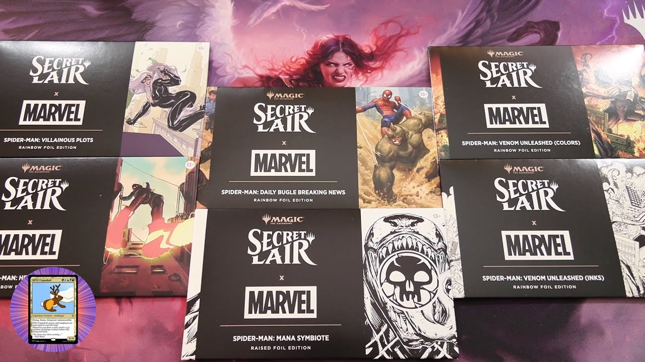 Распаковка MTG Secret Lair: Spider-Man Superdrop Foil