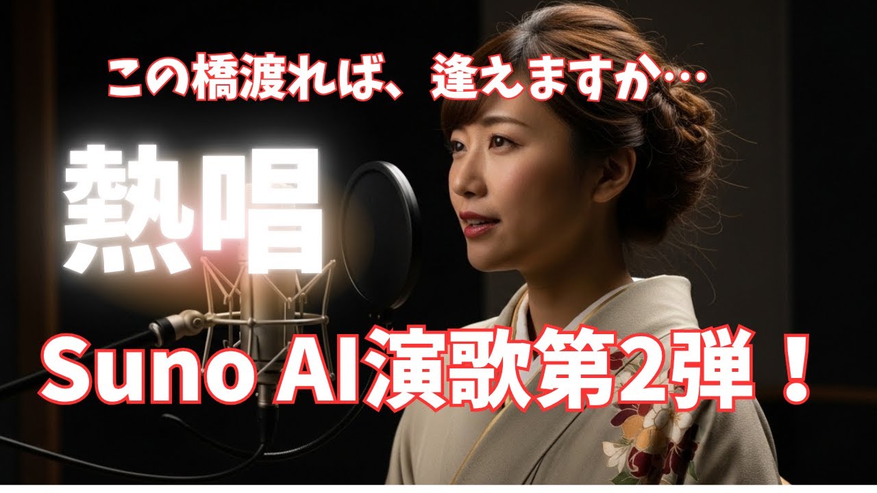 想いで橋 (Suno AI オリジナル演歌 第2弾) 切ない女心を歌う【女性ボーカル】#suno #sunoai