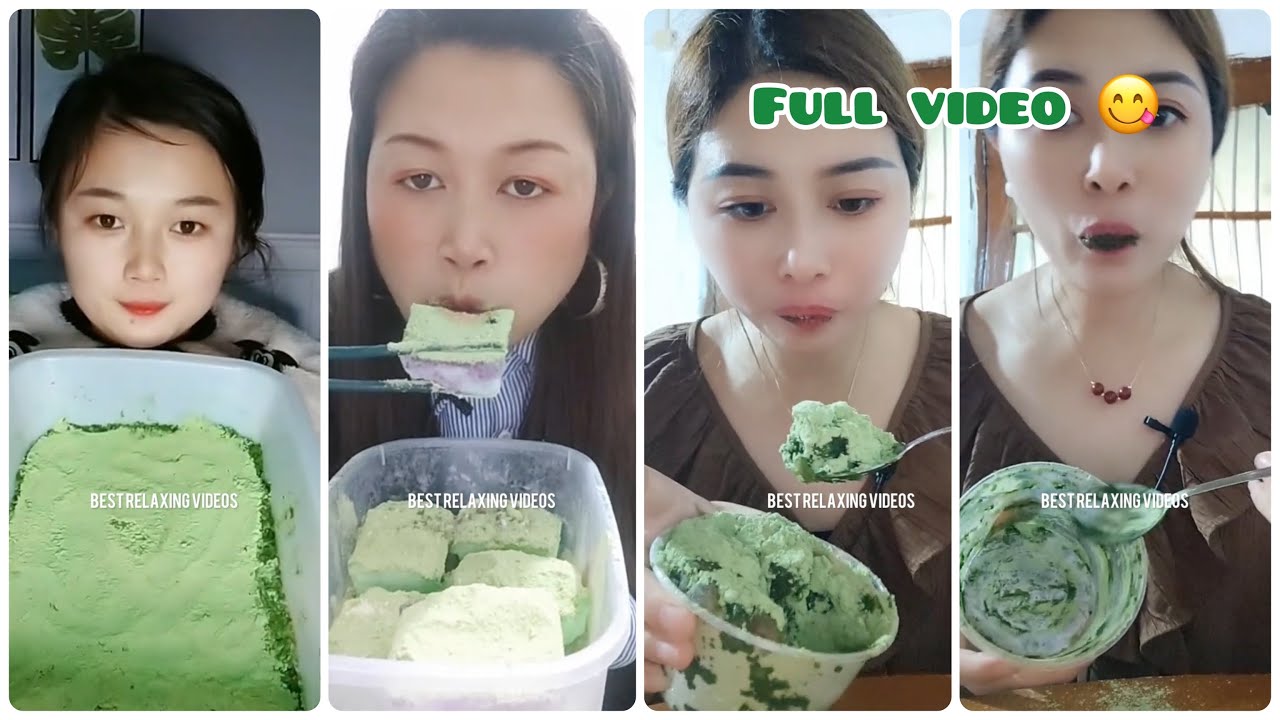 [ASMR] AMAZING MATCHA PASTE EATING 💚🍵 & HEAVY MATCHA ICE EATING BY MATCHA QUEEN 👸🏻 LONG VIDEOS 3