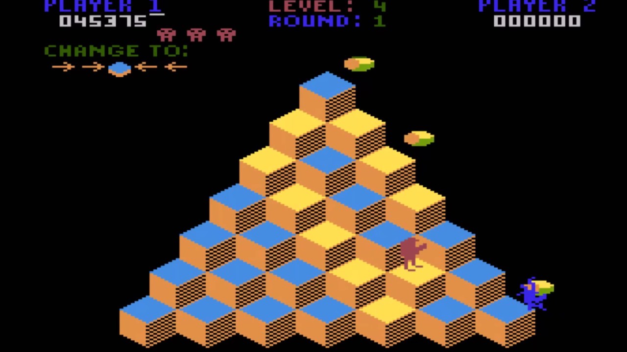 Qbert Atari 800 longplay