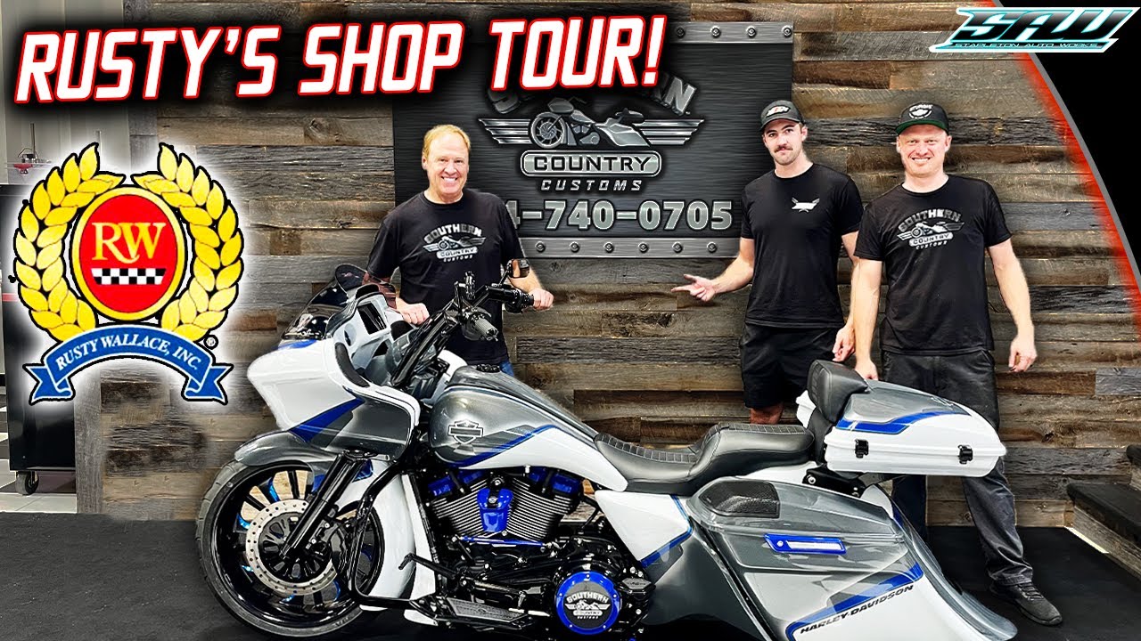 Rusty Wallace Shows Us His Personal Office & Custom Motorcycle Shop! (Southern Country Customs)