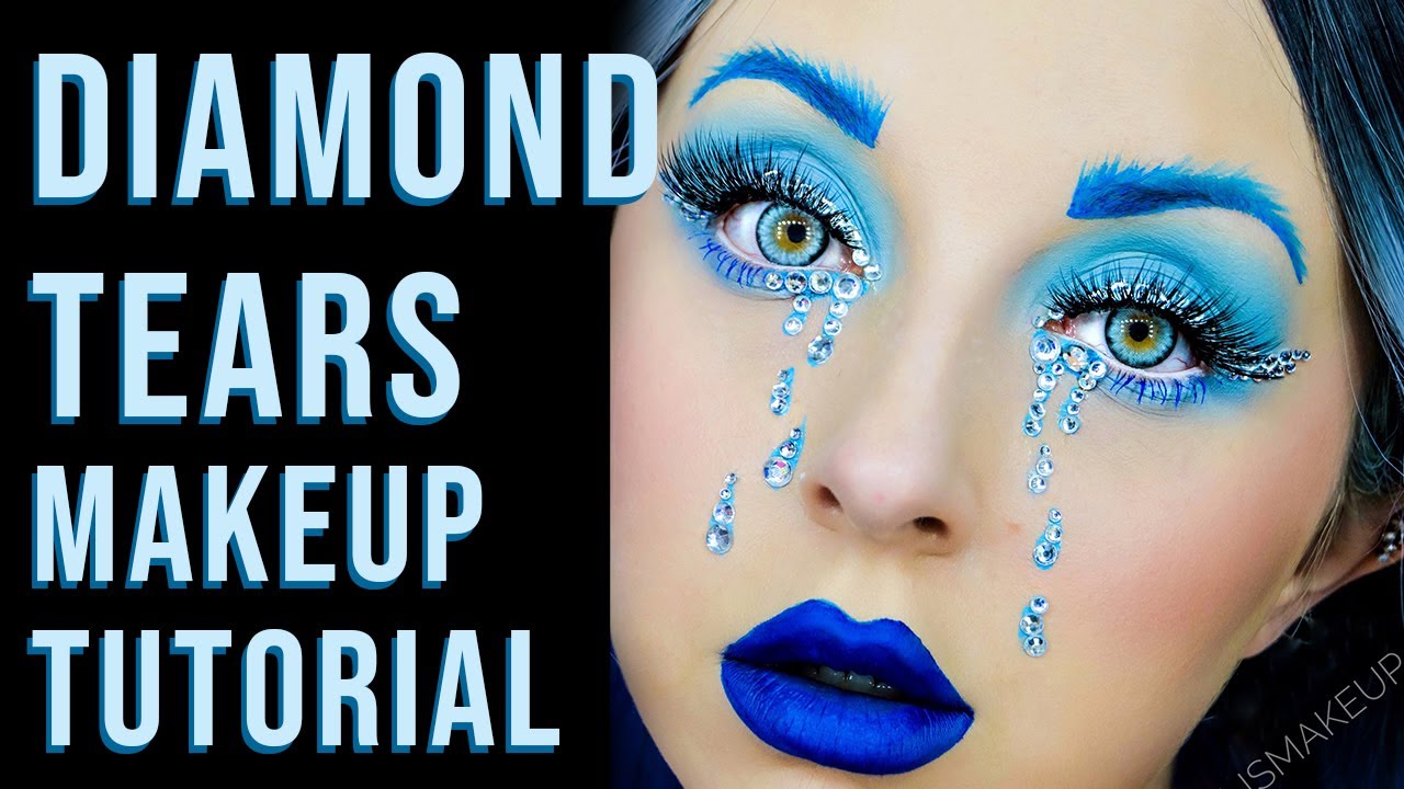 CRYSTAL DIAMOND TEARS MAKEUP 💙 | BROOKE ELLIS ✨