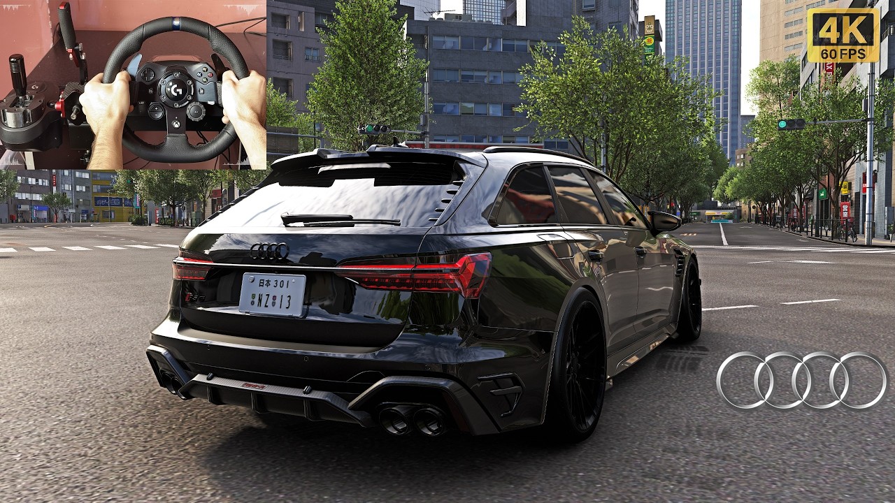 AUDI RS6 AVANT | FORZA HORIZON 6 Steering Wheel Gameplay