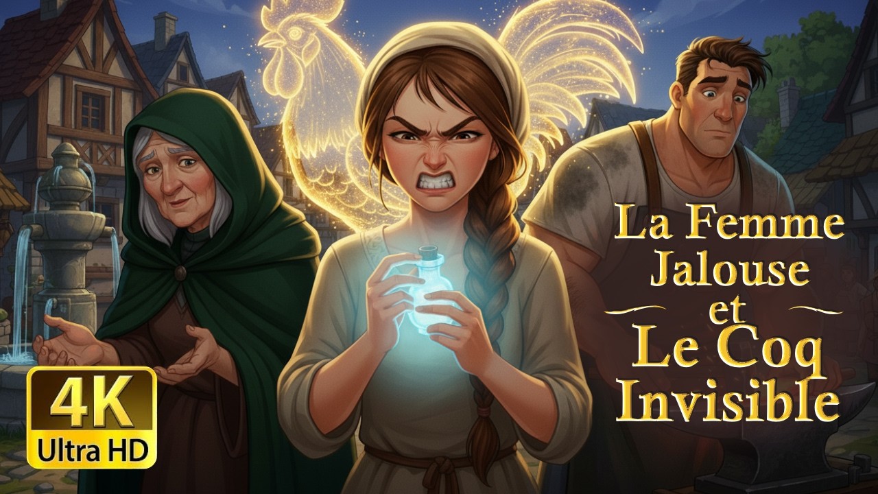 La Femme Jalouse et le Coq Invisible 🥪 Conte de Fées Français • contes et vies