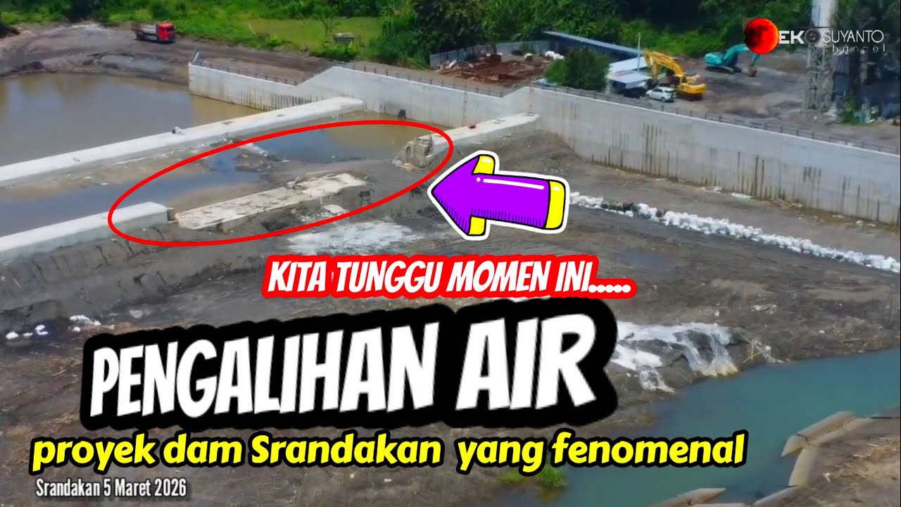 🔴 Dibuat Jalur Baru Pengalihan Air Kaliprogo Proyek Dam Srandakan ‼️ nantikan moment nya 
