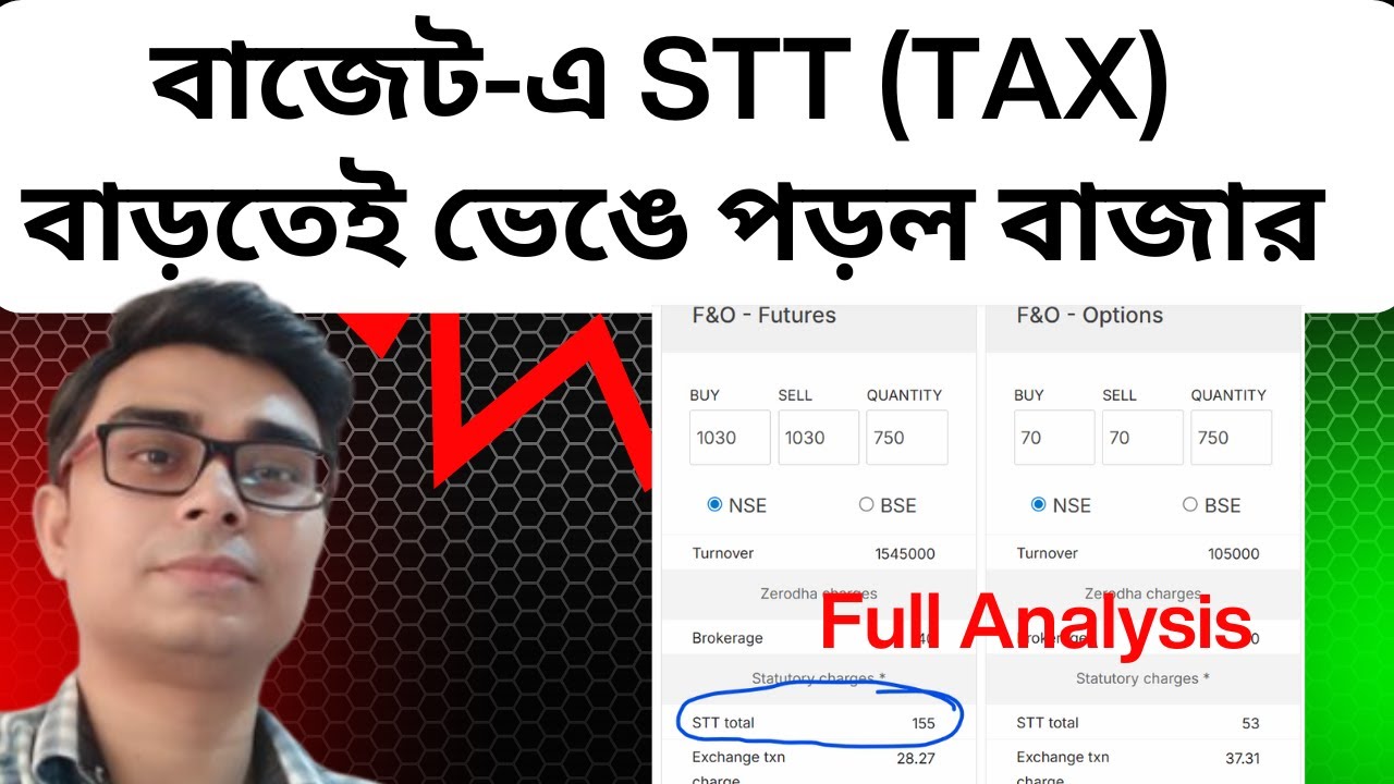 বাজেট-এ STT (TAX) বাড়তেই ভেঙে পড়ল বাজার ! মার্কেট এর জন্য বাজে হলো বাজেট ? Union Budget 2026