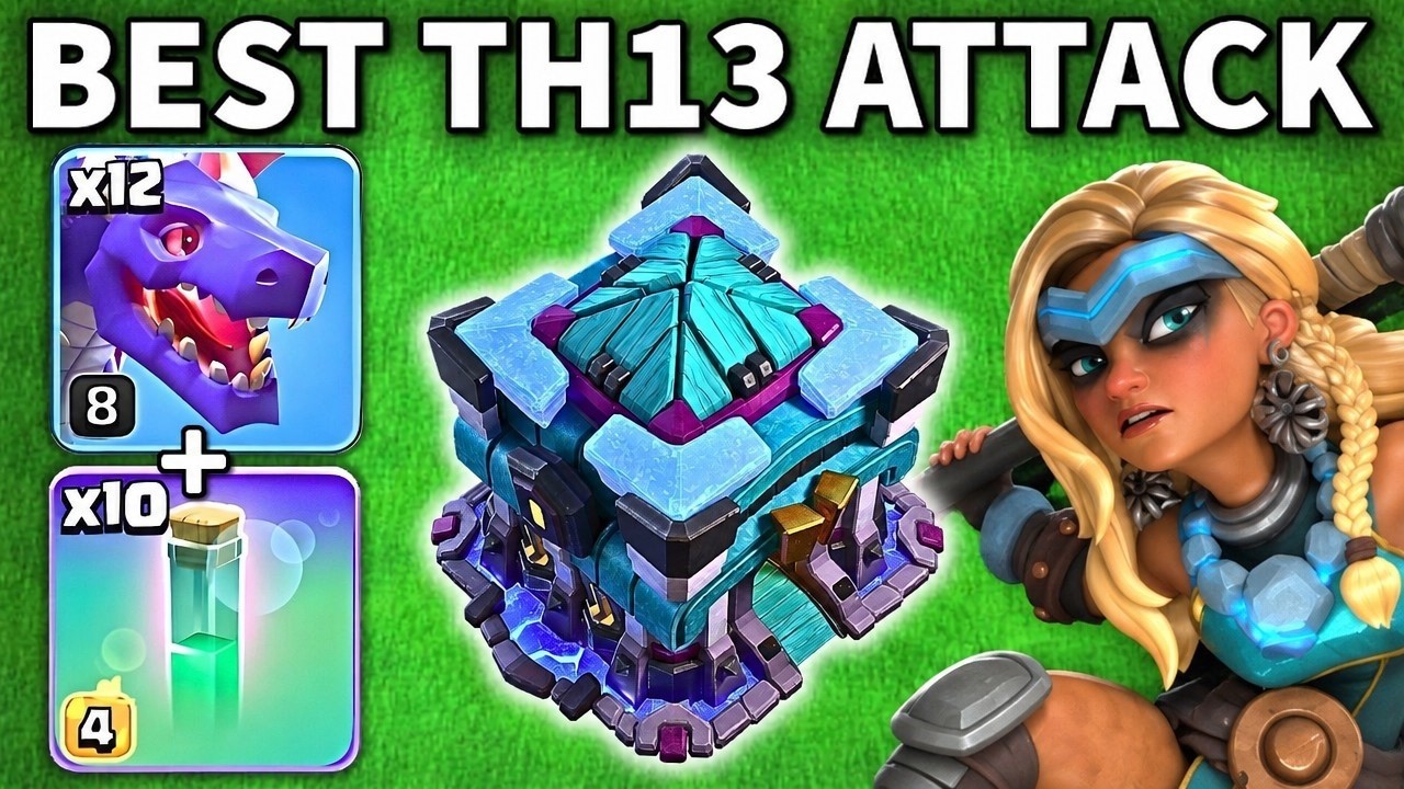 Best TH13 Mass Dragon Attack Strategy 2026 | Learn to Use RC Charge Dragon at Town Hall 13! #coc