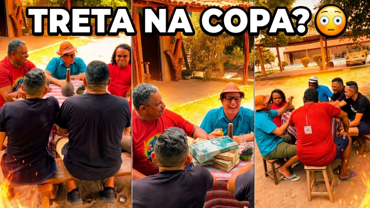 Big Boga Mução e Biró com Thiaguinho Anão e Beto Tiziu na resenha da Copa do Mundo 😳