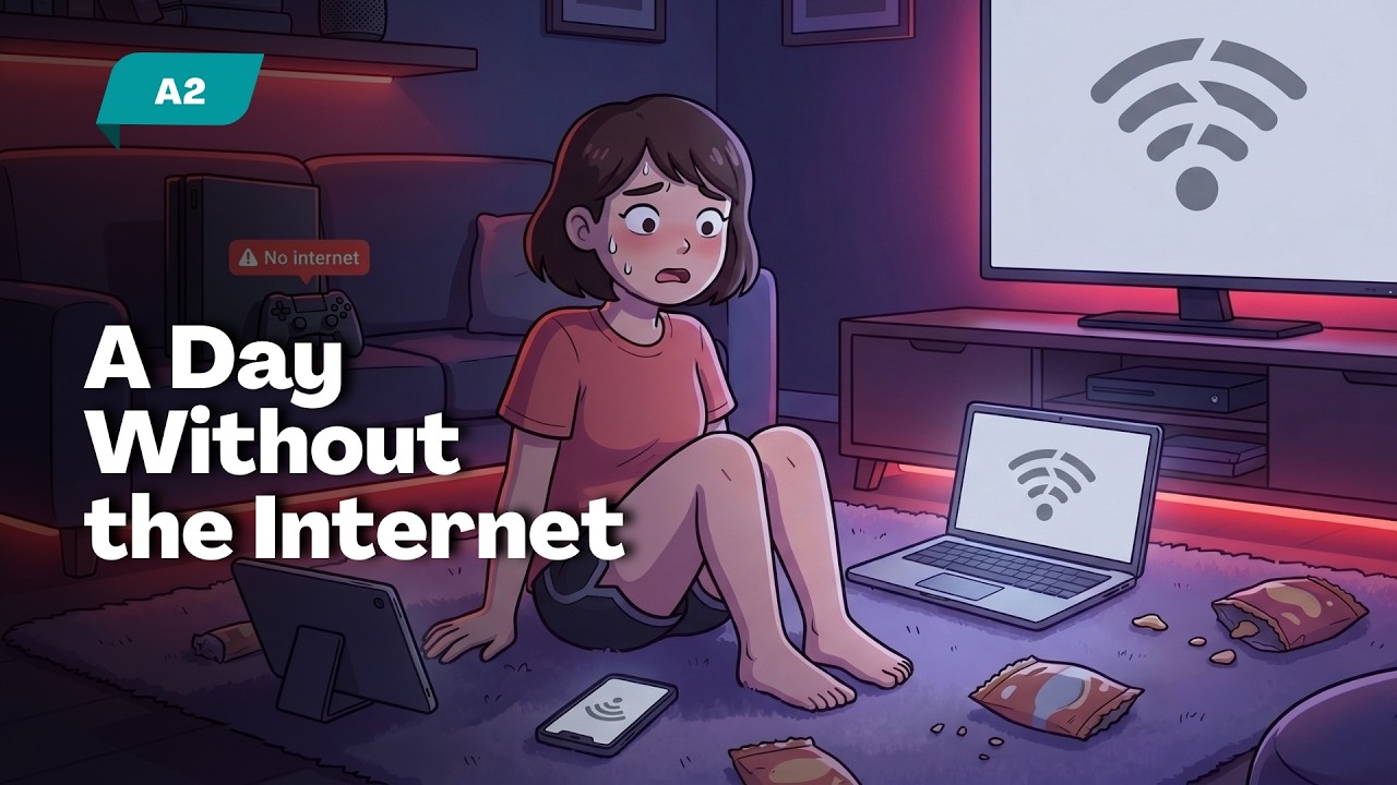 A Day Without the Internet  | Easy English Conversation for Beginners | Daily English