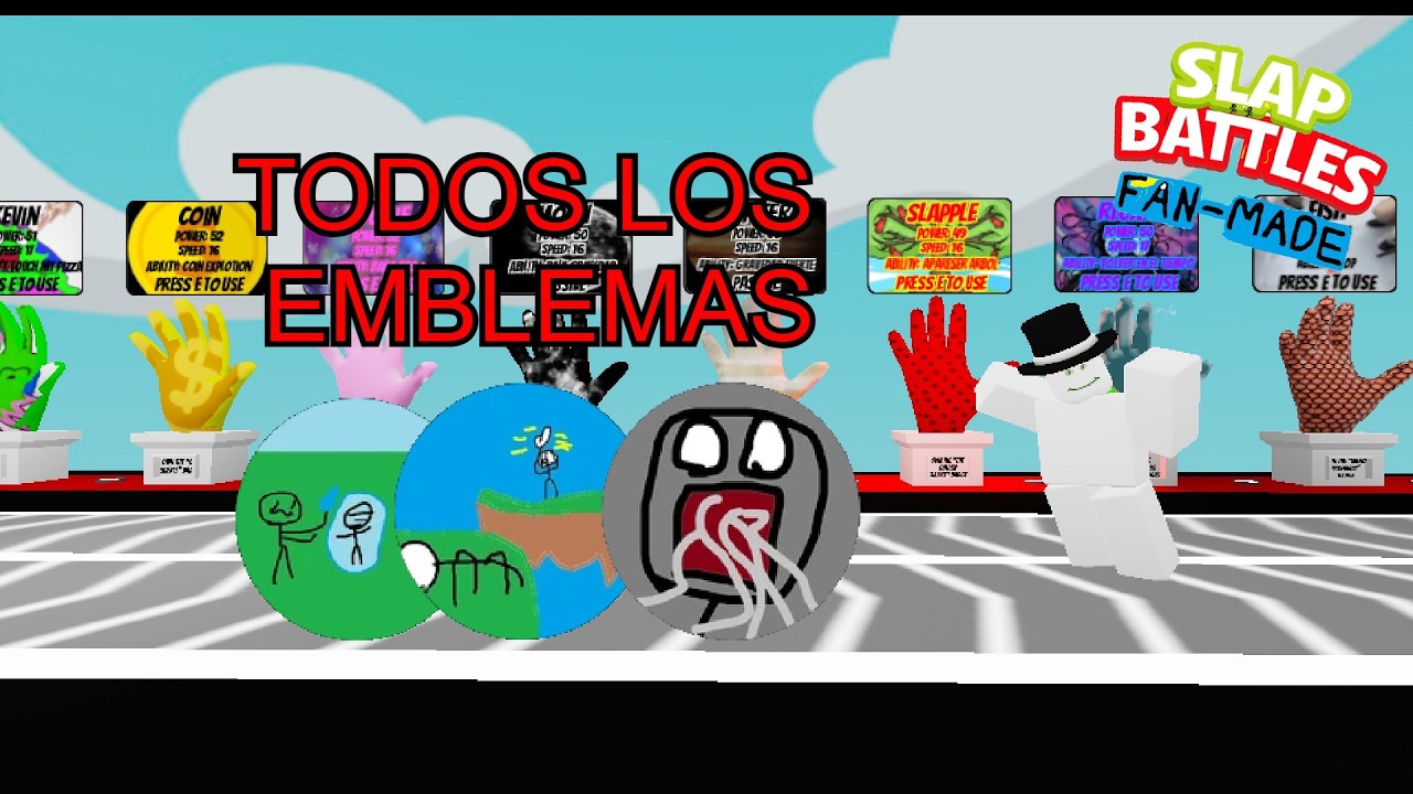 Como Conseguir TODOS los EMBLEMAS de Slap Battles (Fan-made) | Roblox