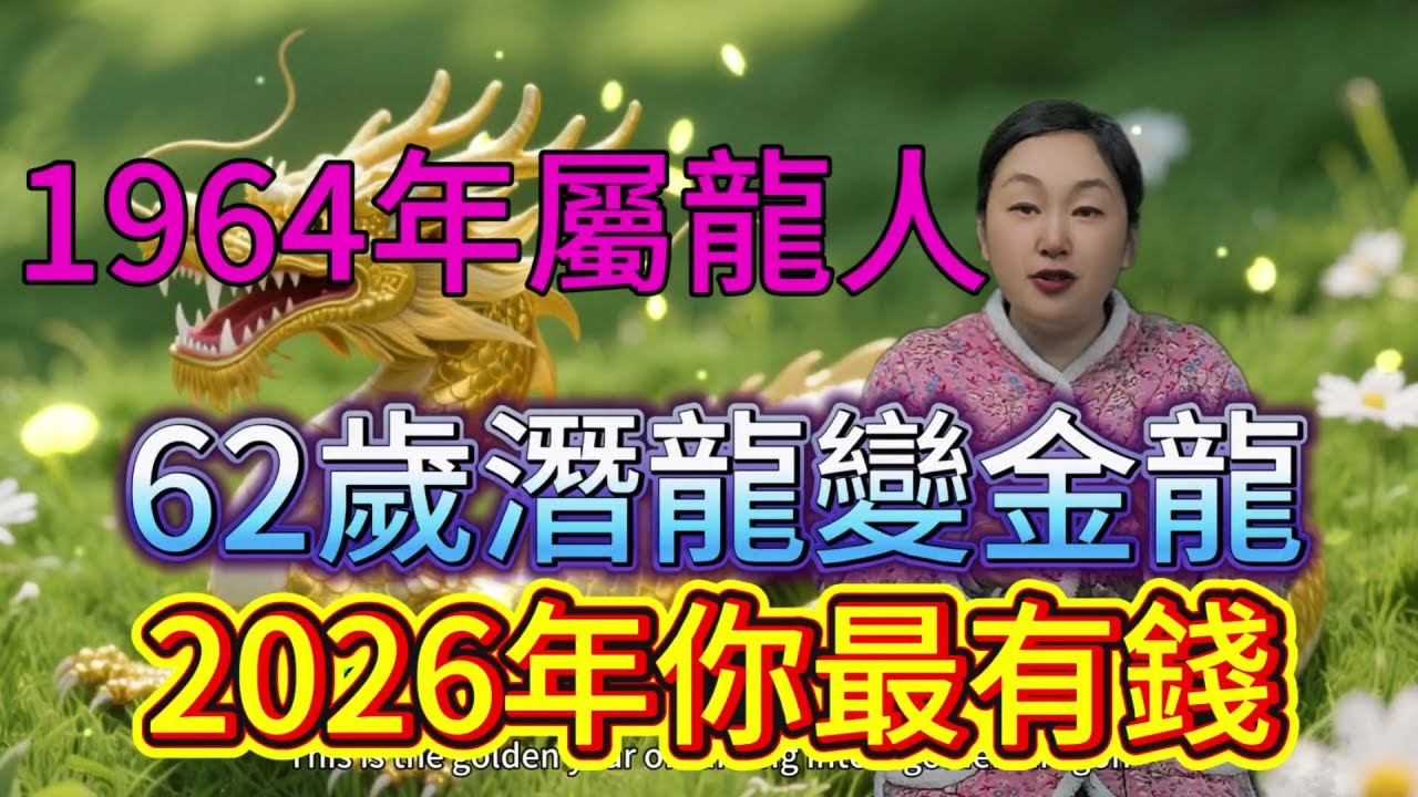 金龍獻瑞財路開！誰說1964屬龍人62歲遇坎？大錯特錯！這是翻身變“金龍”的黃金年！#運勢 #補財庫旺財氣 #生肖 #財富 #熱門