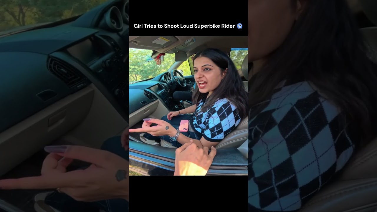 Road Rage with Mafia Girl and Loud Superbike Rider 🥶 #roadrage #mafia #girl #loud #superbike #z900