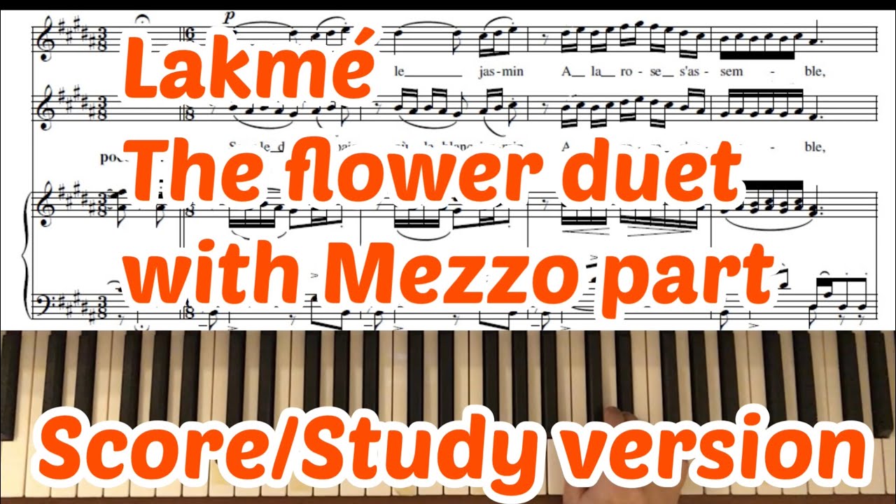 Lakmé : The flower duet : Mezzo part : Karaoke : Study version : Léo Delibes