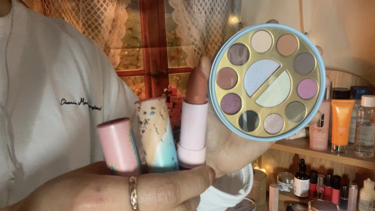 ASMR | 🎨소개팅 가는 친구 새 화장품으로 메이크업 해주기 | 소개팅 메이크업 상황극 /(기초,아이메이크업,퍼프,립바르기)