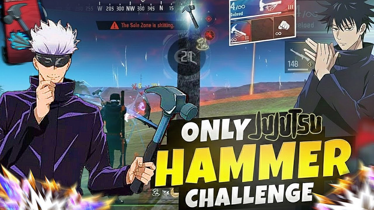 Free Fire Only Hammer Challenge  || Jujutsu Kaisen Hammer || Ob 52 Update 