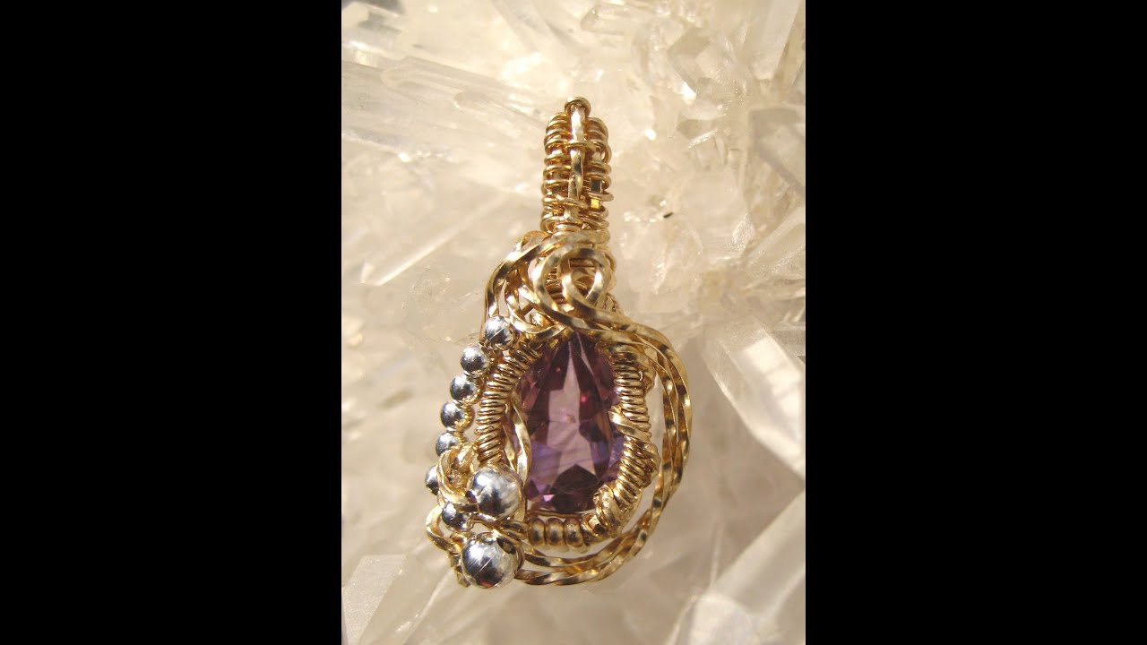 Wire Wrapped Pendant TUTORIAL - February Gem No. 2 -Part 1
